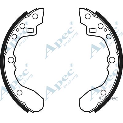 APEC BRAKING stabdžių trinkelių komplektas SHU563